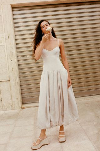 Shona Joy + Vento Bustier Bubble Midi Dress