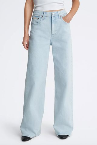 Calvin Klein + Ultra High Waist Wide Leg Fit Jeans