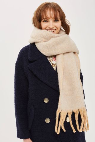 Topshop + Brushed Two-Tone Scarf