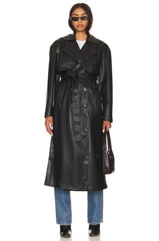 BlankNYC + Faux Leather Trench Coat