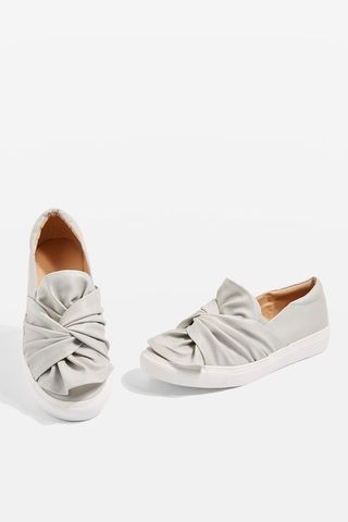 Topshop + Twisted Knot Slip On Trainers