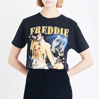 Tribute Collection + Freddie Mercury-Print Cotton-Jersey T-Shirt