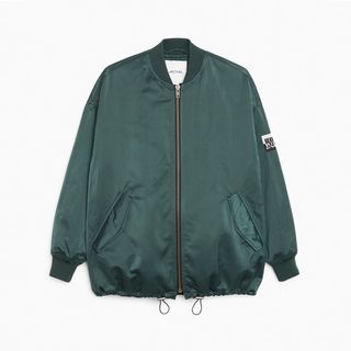 Monki + Embroidered Bomber Jacket