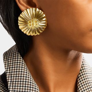 Balenciaga + Gold-plated Clip Earring