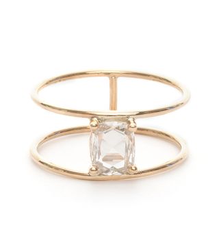 Jane Pope Jewelry + Rectangle Cushion Cut Diamond Double Band Ring