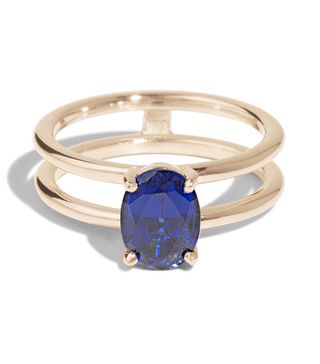 Bario Neal + Custom Double Band Sapphire Ring