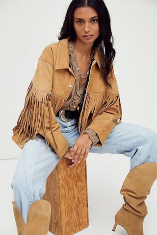Understated Leather + Howling Moon Suede Bomber Jacket