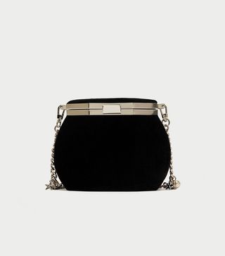 Zara + Crossbody Bag With Clasp and Charm Strap