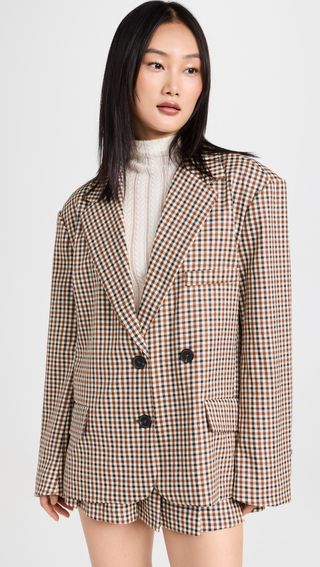 Moon River + Plaid Tailored Blazer | Shopbop