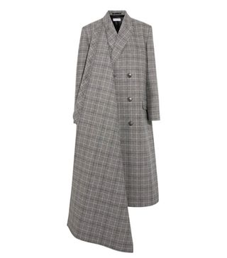 Balenciaga + Prince of Wales Checked Wool Coat