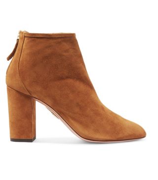 Aquazurra + Downtown Suede Ankle Boots