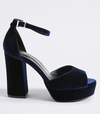 Marks and Spencer + Two Part Block Heel Sandals