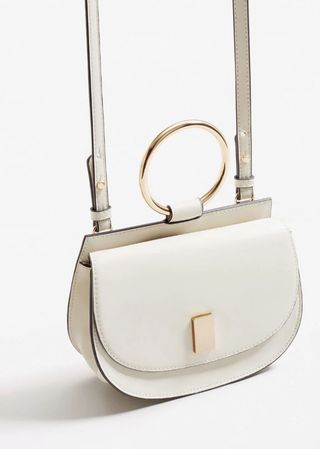 Mango + Metallic Handle Shoulder Bag