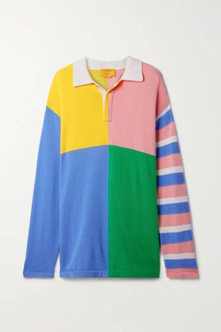 Guest In Residence + Oversized Colour-Block Cashmere Sweater