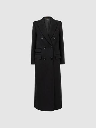 Reiss + Atelier Wool-Cashmere Blend Double Breasted Long Coat