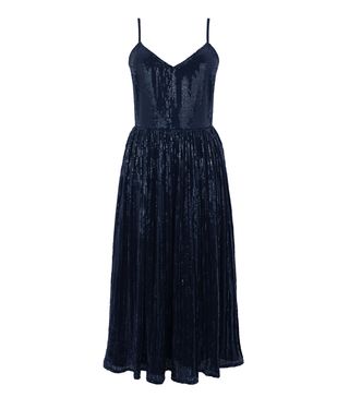 Warehouse + Pleated Sequin Cami Dress