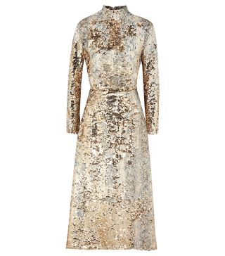 Emilia Wickstead + Roma Sequined Midi Dress