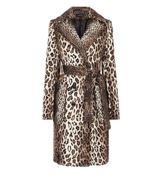 Karen Millen + Faux Fur Leopard Coat