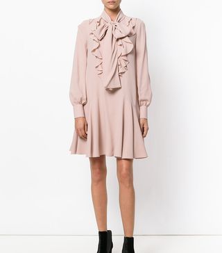 Alexander McQueen + Pussy Bow Midi Dress