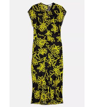Topshop + Silk Floral Printed Knot Dress By Topshop Boutique