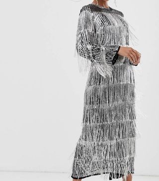 ASOS Edition + Sequin & Fringe Midi Tunic Dress