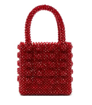 Shrimps + Antonia Ruby-Crystal Embellished Bag