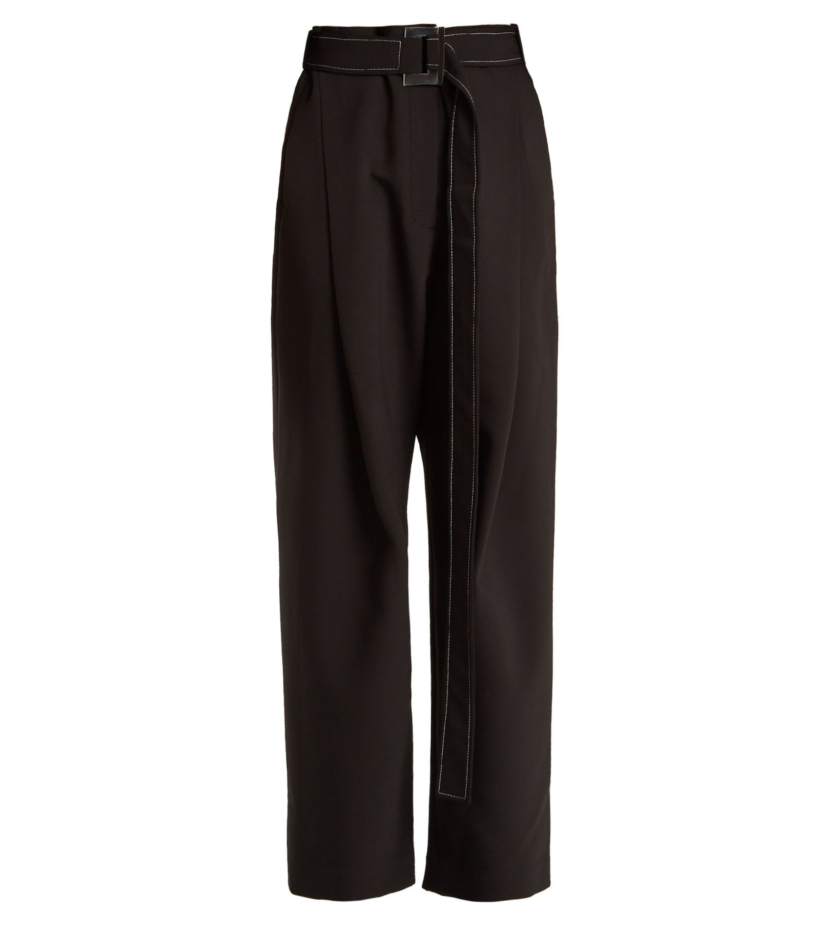 High-Waisted Pleated Pants