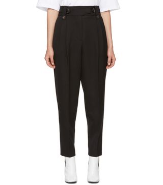 3.1 Phillip Lim + Black High-Waisted Wool Trousers