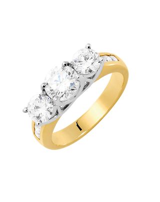 Michael Hill + Evermore Engagement Ring with 2 Carat TW of Diamonds in 18ct Yellow & White Gold