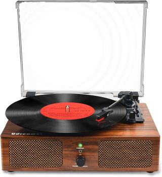Visit the Udreamer Store + Vinyl Record Player Wireless Turntable With Built-In Speakers and USB Belt-Driven Vintage Phonograph Record Player