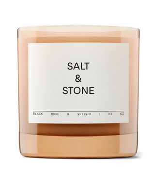 Salt & Stone + Hand-Poured Scented Candle Black Rose & Vetiver
