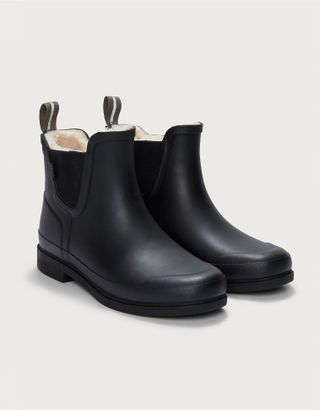 The White Company + Tretorn Faux-Fur-Lined Rain Boots