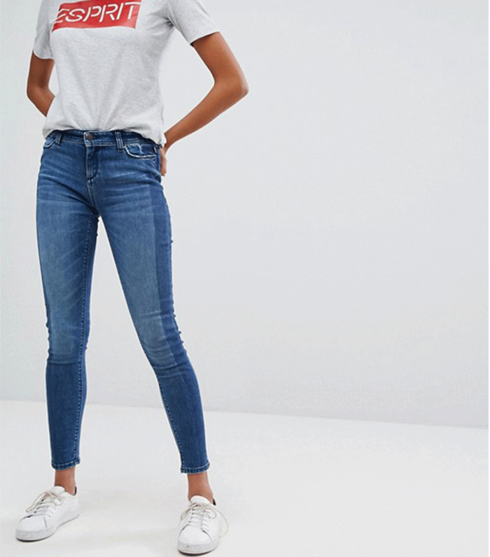 Esprit + Two-Tone Skinny Jeans