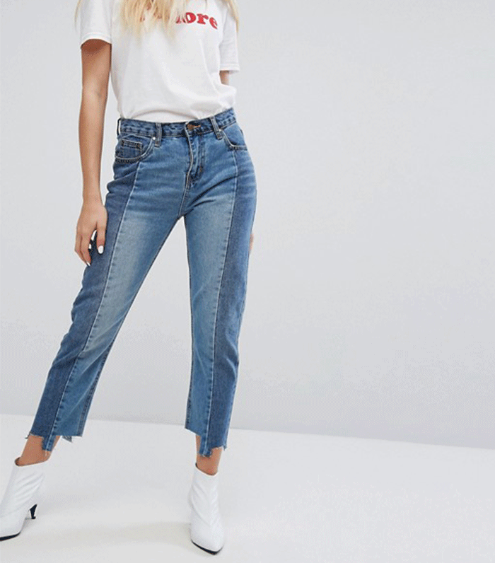 Evidnt + Two-Tone Crop Skinny Jeans