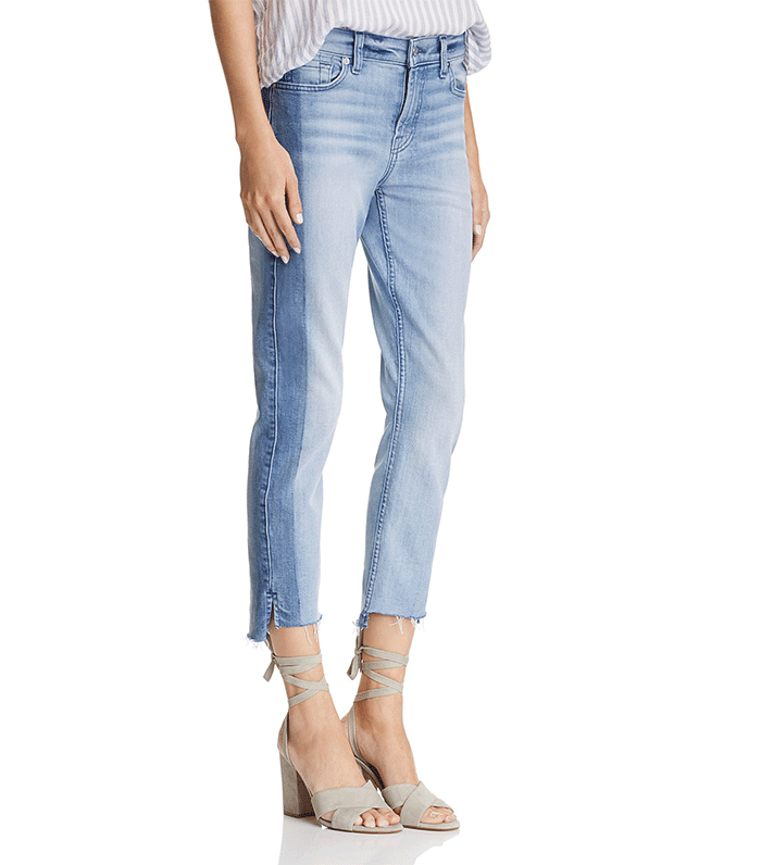 7 for All Mankind + Roxanne Shadow Seam Ankle Jeans