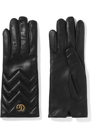 Gucci + Marmont Quilted Leather Gloves