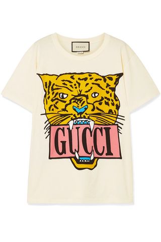 Gucci + Printed Cotton-Jersey T-Shirt