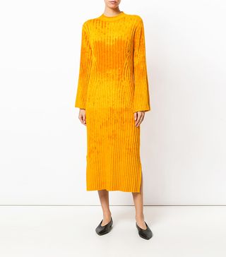 Pringle of Scotland + Textured Ribbed-Knit Dress