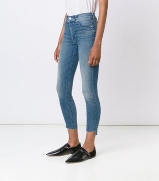 Mother + Frayed Skinny Jeans