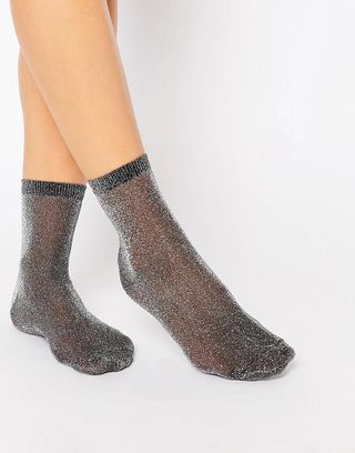 ASOS + Glitter Ankle Socks