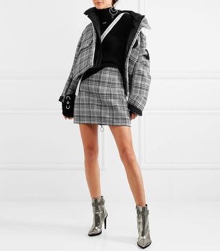 Off-White + Padded Prince of Wales Checked Tweed Jacket