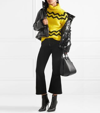 Msgm + Hooded Quilted Pvc Jacket