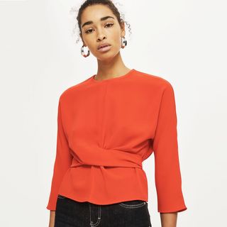 Topshop + Tie Wrap Twist Top