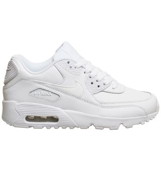 Nike + Air Max 90 Trainers White Mono Leather