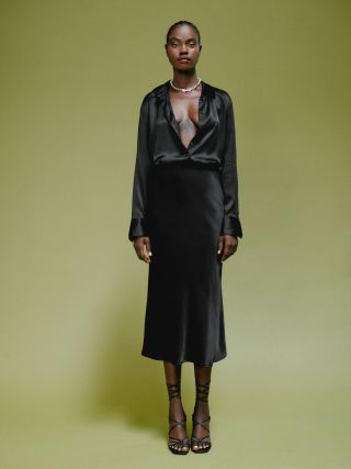 Reformation + Pratt Silk Skirt