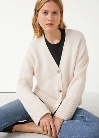 & Other Stories + Oversized Wool Knit Cardigan