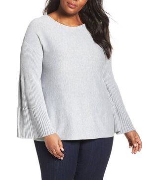 Vince Camuto + Ribbed Bell Sleeve Sweater