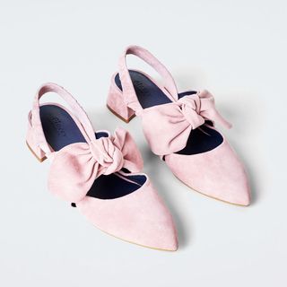Finery + Lapsey Pale Pink Suede Shoes