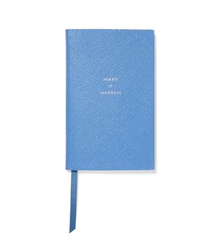 Smythson + Panama Make It Happen Textured-leather Notebook