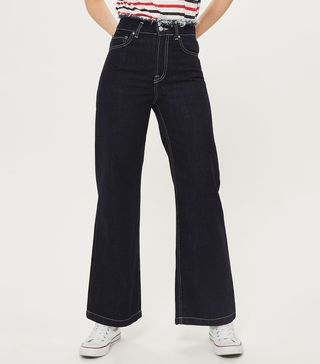 Topshop + Moto Full Length Wide Leg Jeans